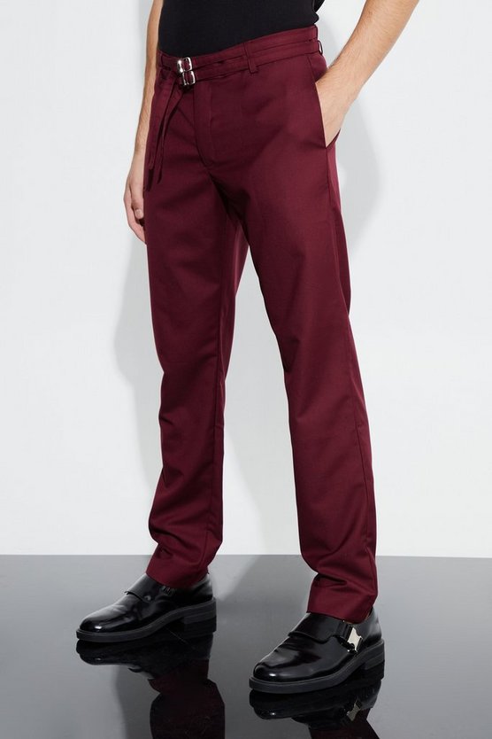 Lockere Hose mit doppeltem Gürtel