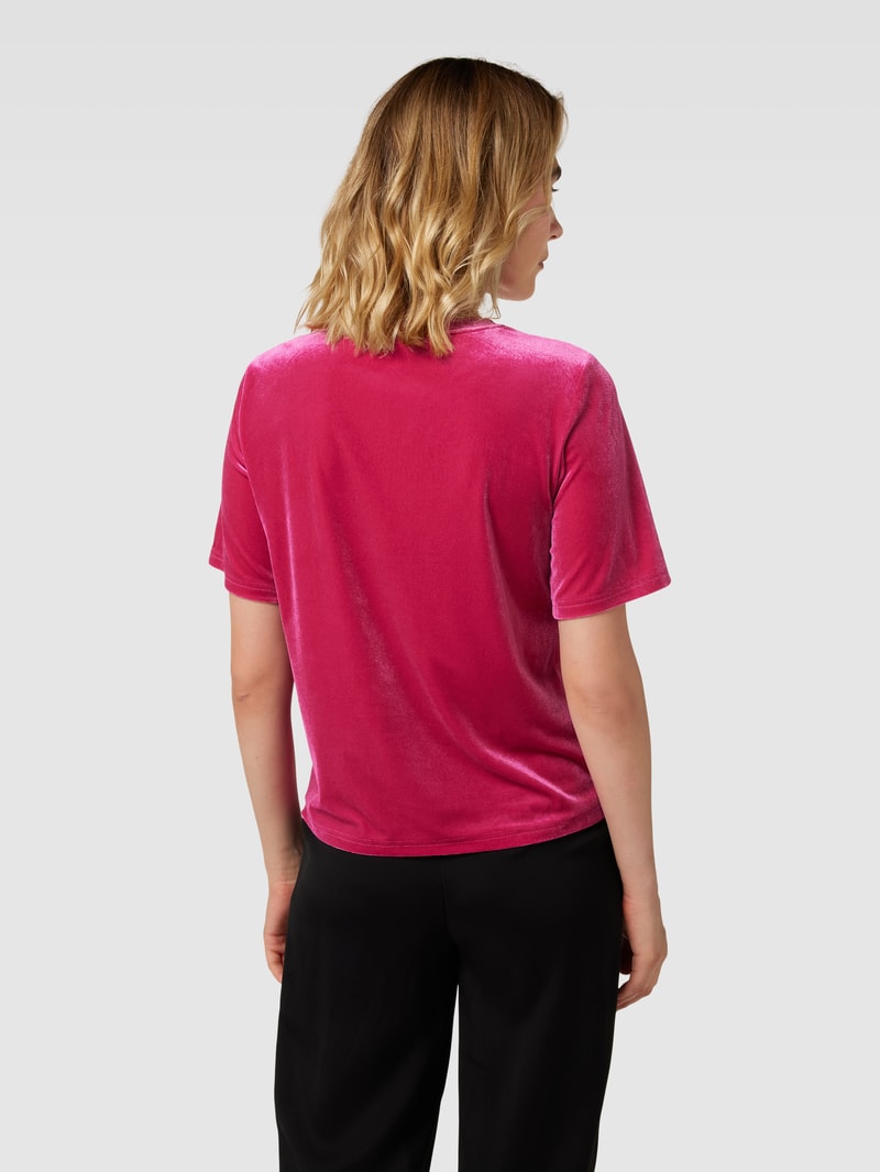T-Shirt mit Rundhalsausschnitt in fuchsia