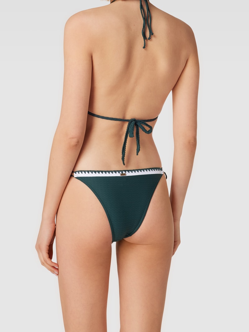 Bikini-Slip mit Strukturmuster Modell 'STORA' in dunkelgrün