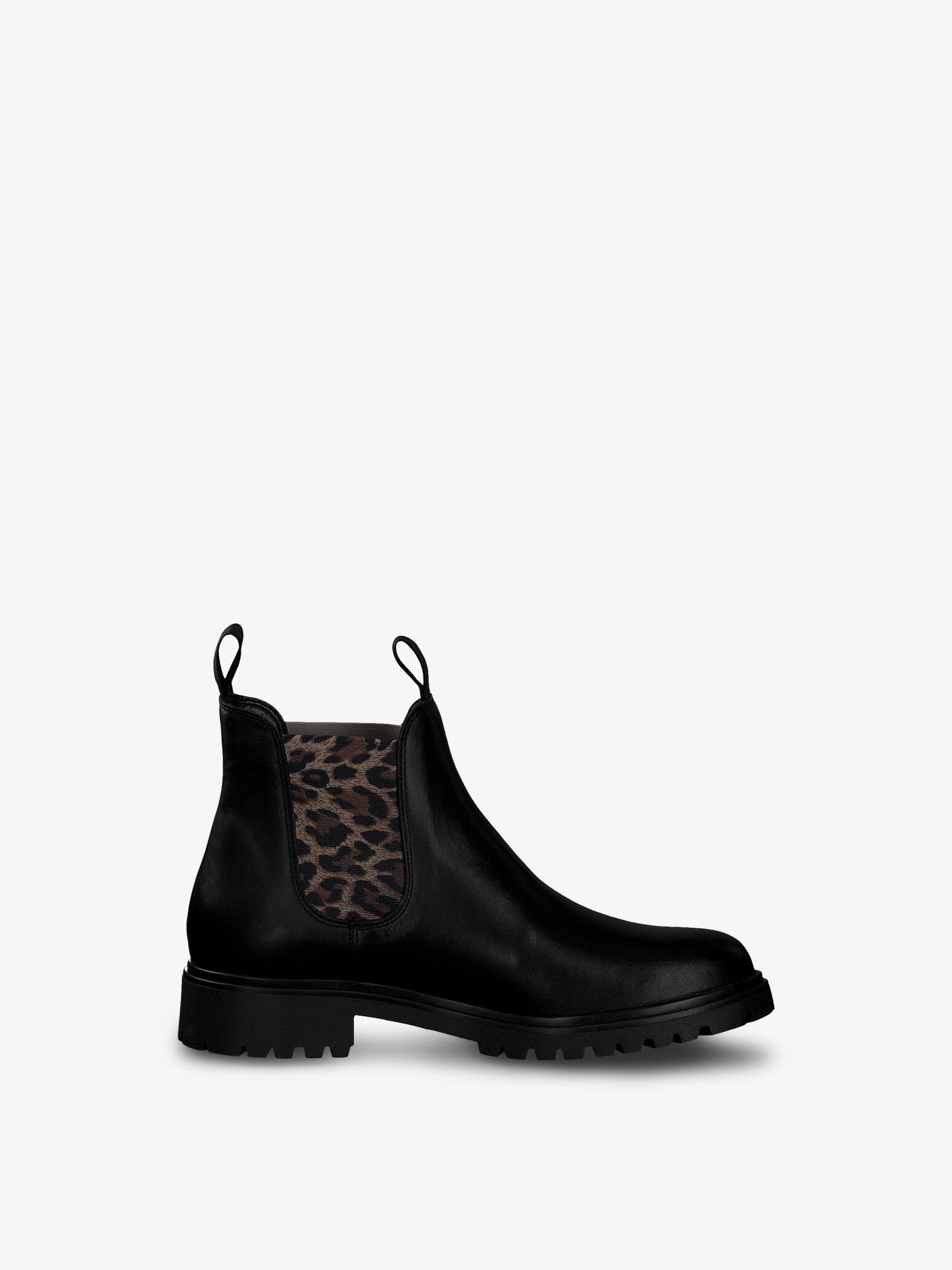 Bottine Chelsea en cuir - noir