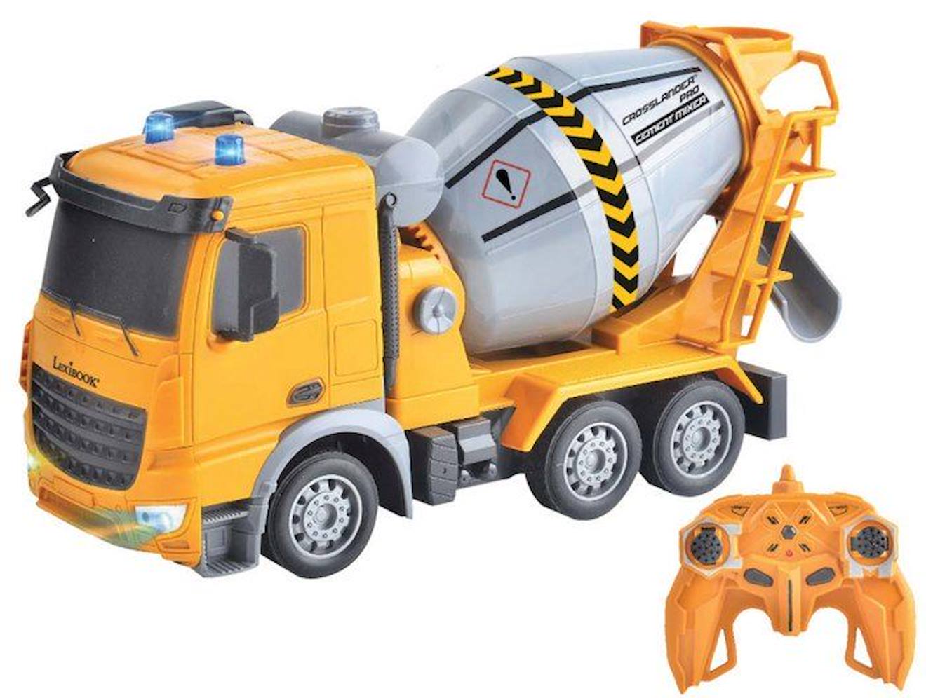 Crosslander® PRO Cement mixer télécommandé avec effets sonores et lumineux. jaune