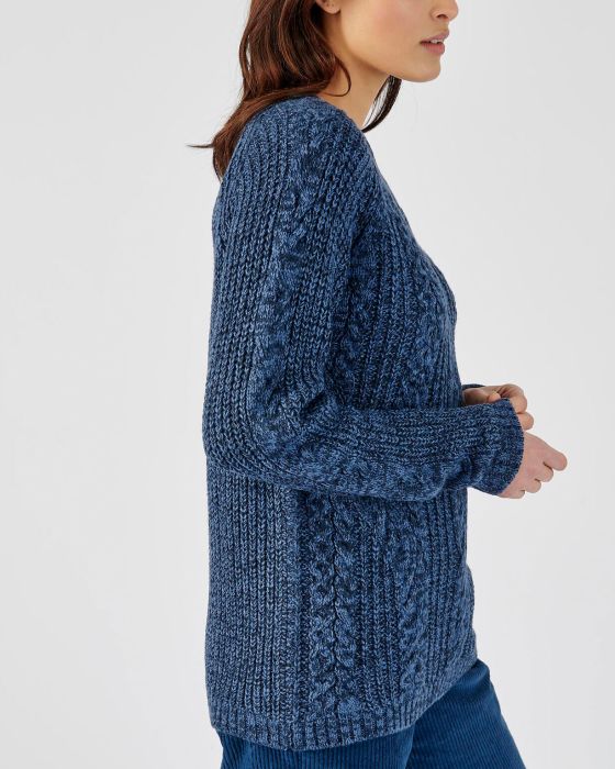 Pull en maille perlée et torsadée Thermolactyl