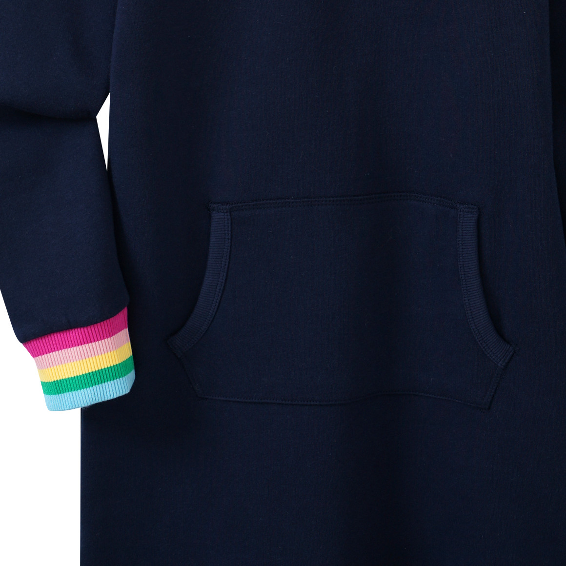 Mädchen Sweatkleid mit Regenbogen-Stickerei