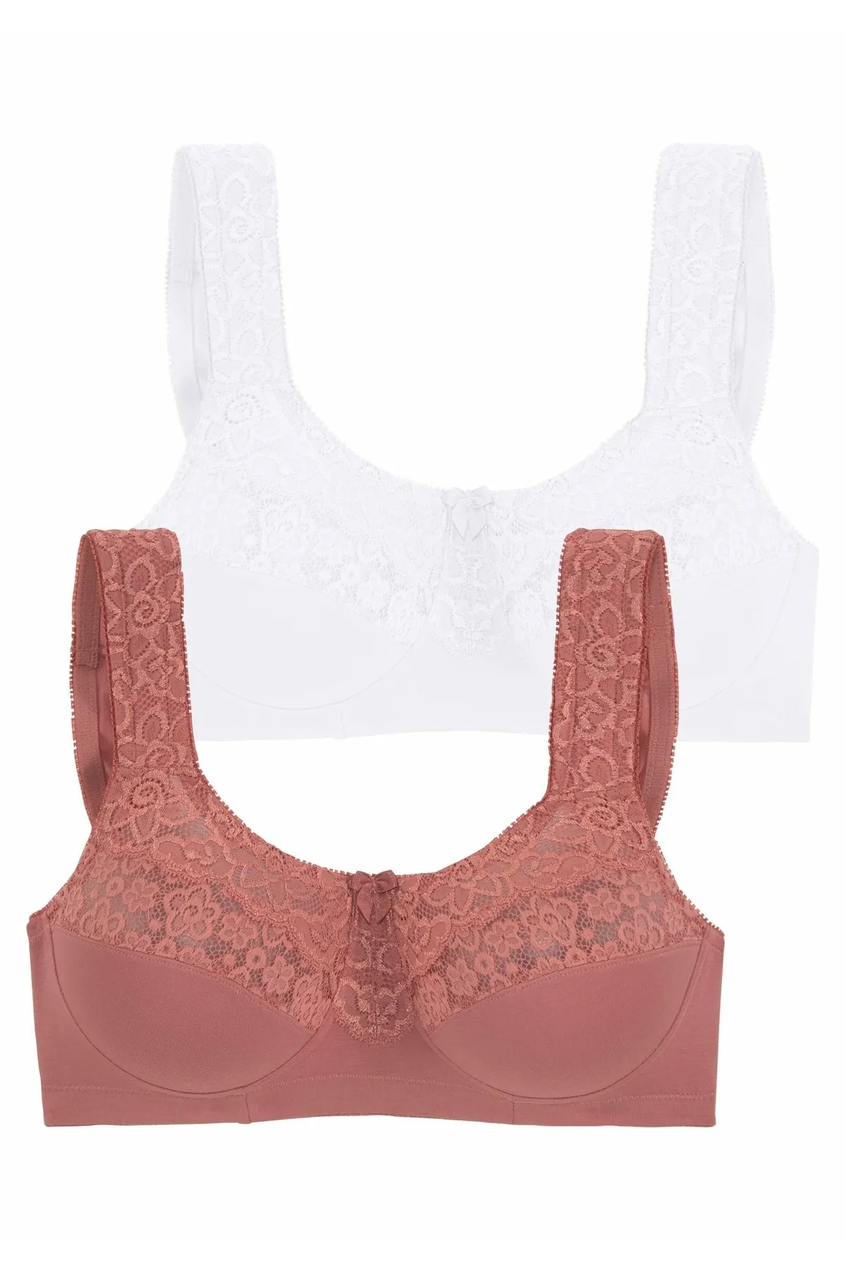 PETITE FLEUR  Entlastungs-BH mit Spitze (2 Stück)