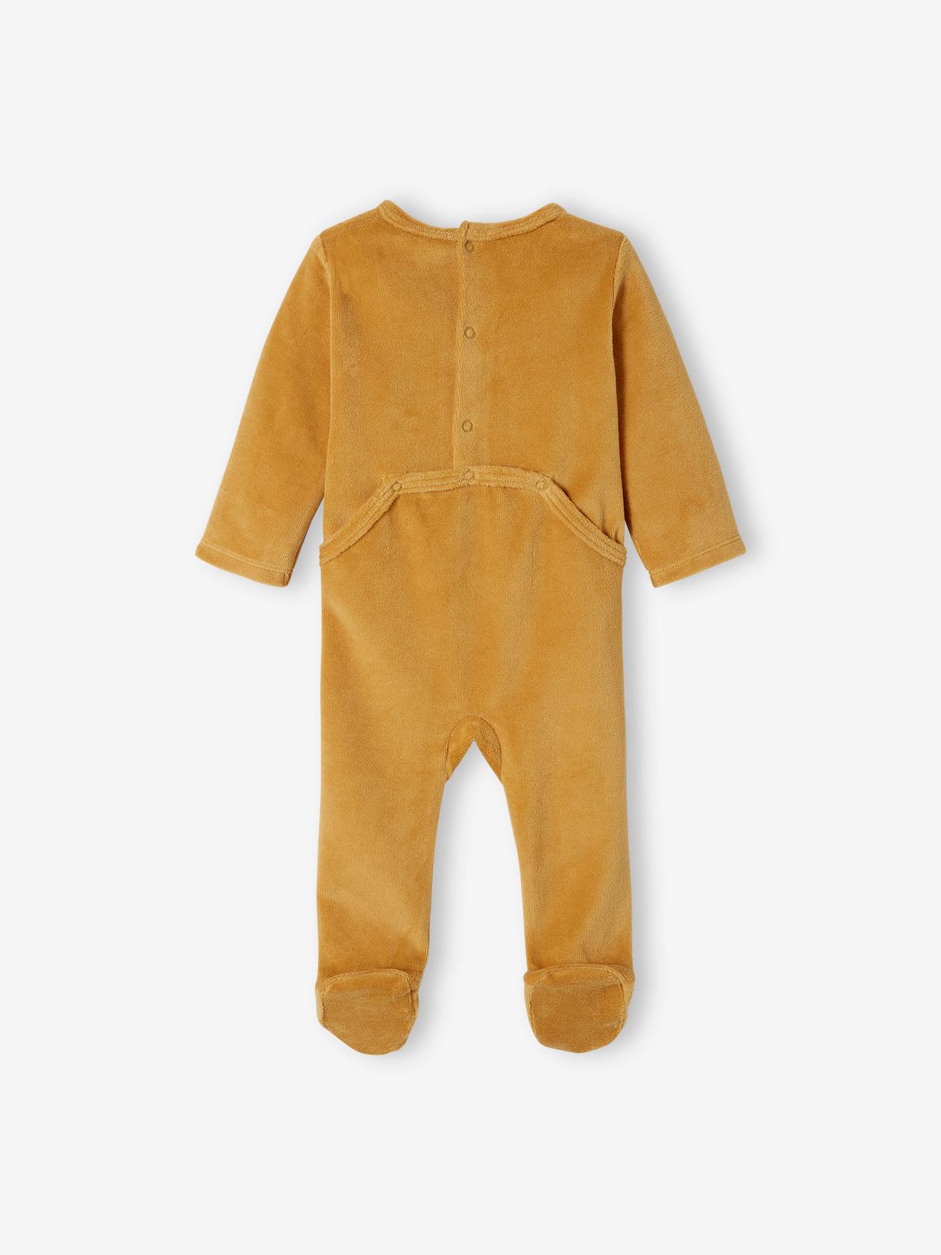 Dors-bien bébé garçon DS® Le Roi Lion en velours jaune fonce uni avec decor