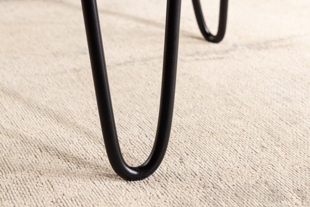riess-ambiente Beistelltisch GOA 40cm natur / schwarz (1-St), Massivholz · Metall · rund · Baumscheibe · Wohnzimmer · Industrial