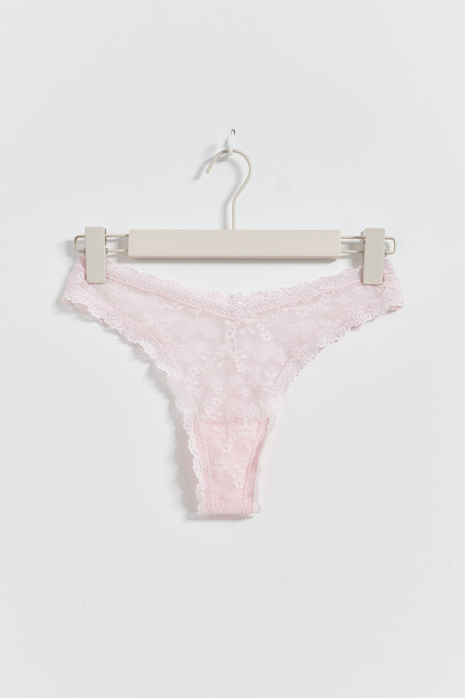 Shaped lace thong