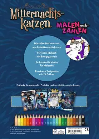 Malen nach Zahlen: Mitternachtskatzen