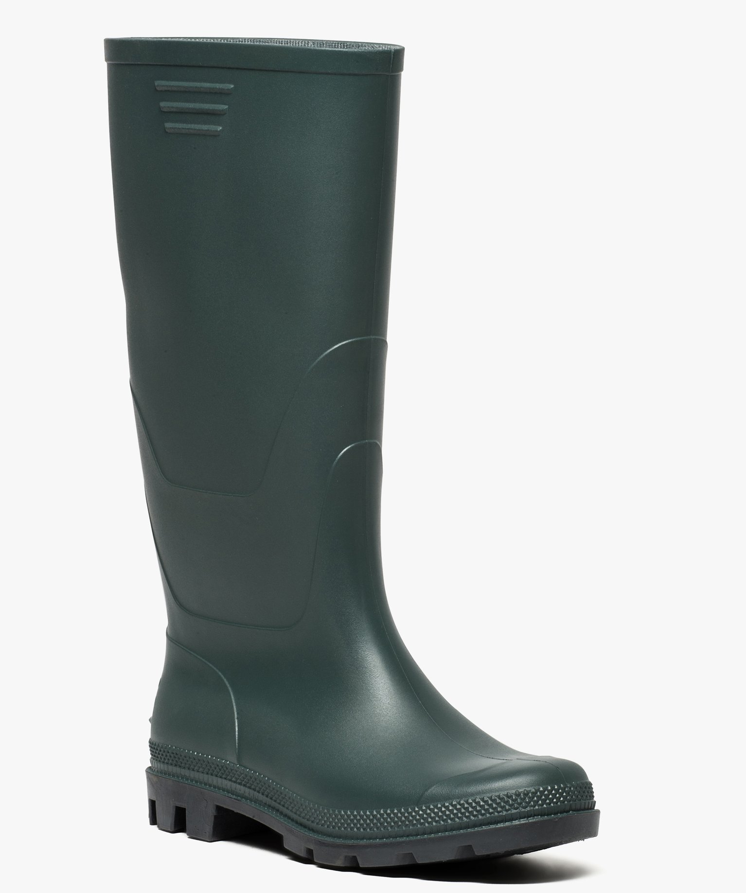 Bottes de pluie à semelle crantée kaki | GEMO