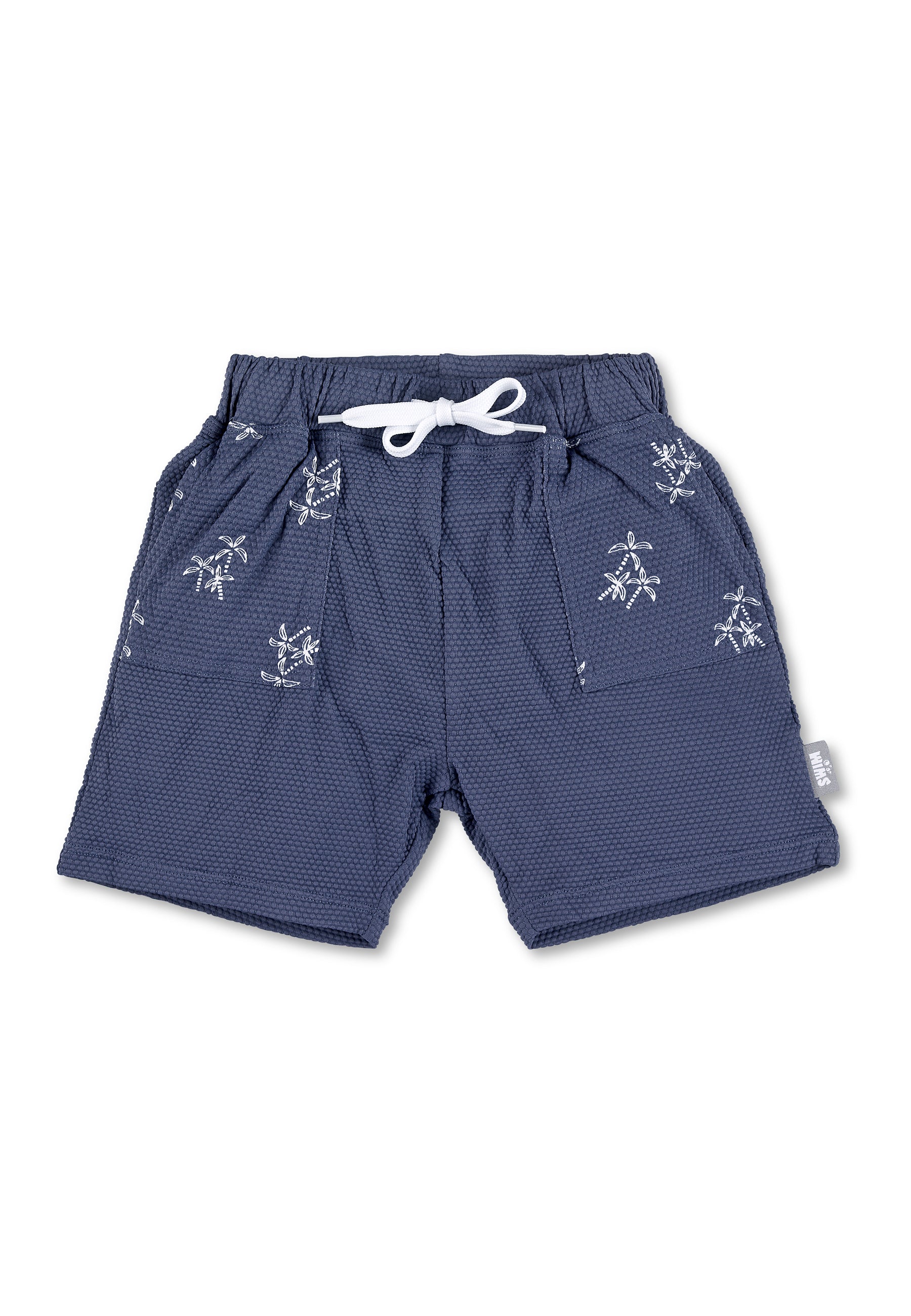 Kinder Badeshorts bedruckt mit Palmen in blau