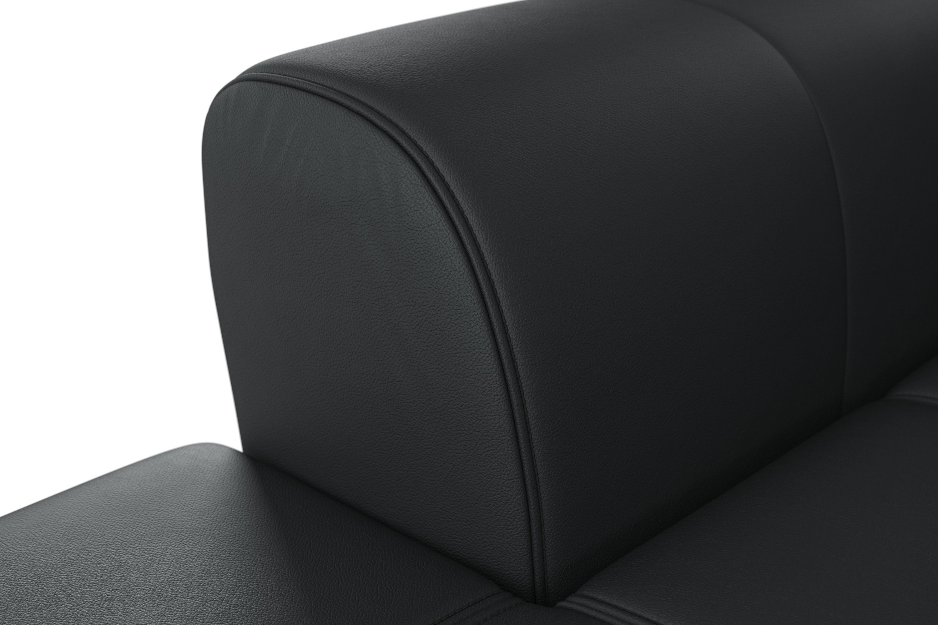 sit&more Ecksofa Bendigo, inklusive Sitztiefenverstellung, Bodenfreiheit 12 cm, in 2 Fußfarben