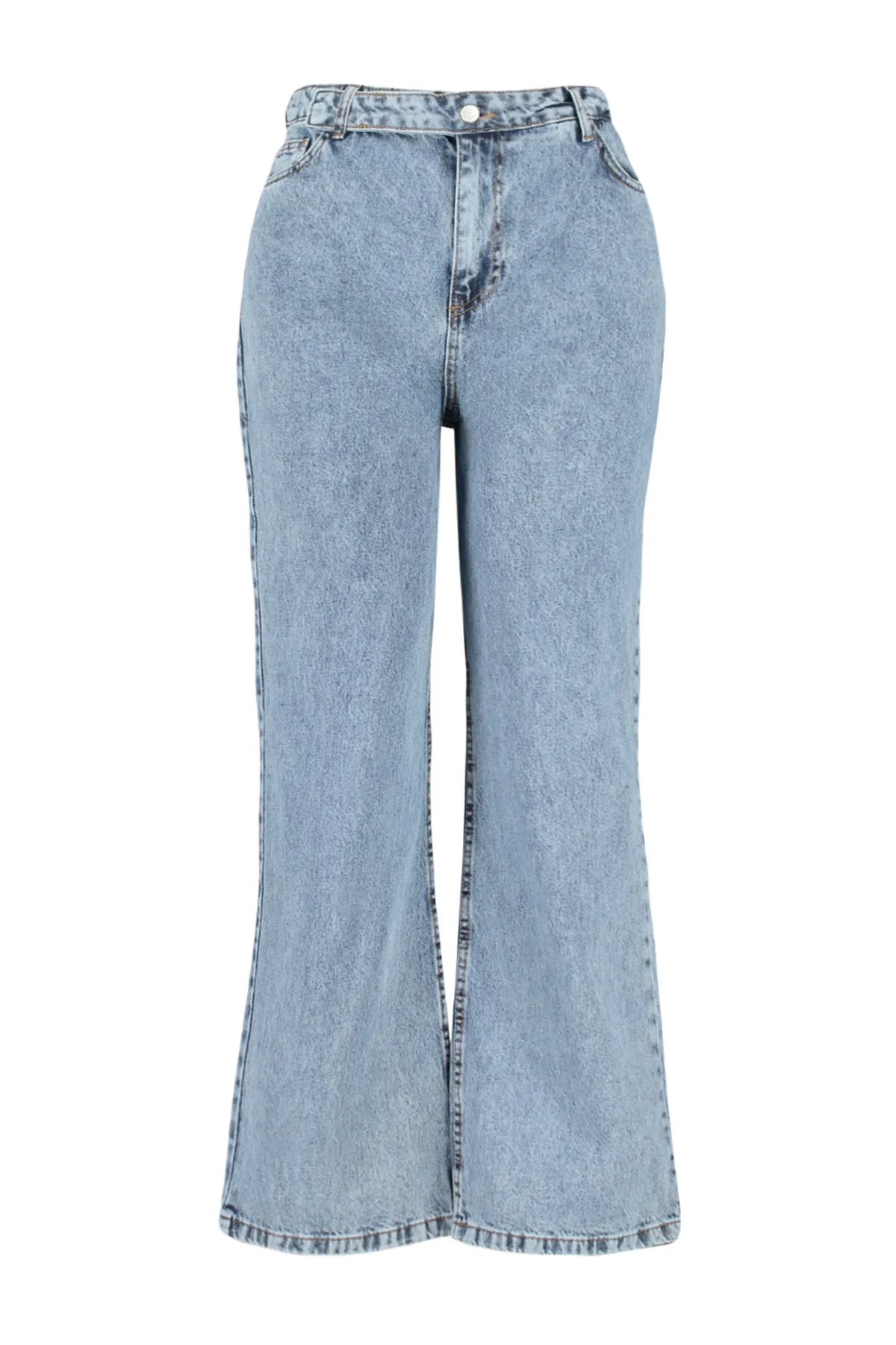 Trendyol Curve  Blaue, weit geschnittene Jeans TBBAW24CJ00008
