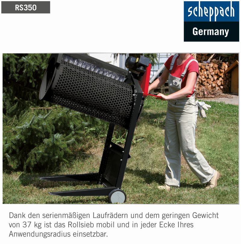 Scheppach Garten-Rollsieb RS350