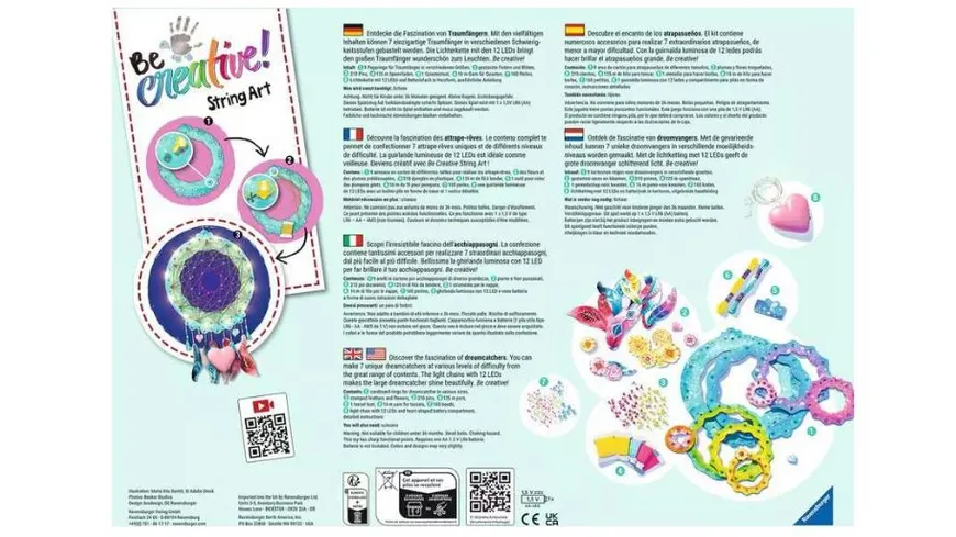 Ravensburger Beschäftigung - BeCreative String Art Dreamcatcher - Bastelset