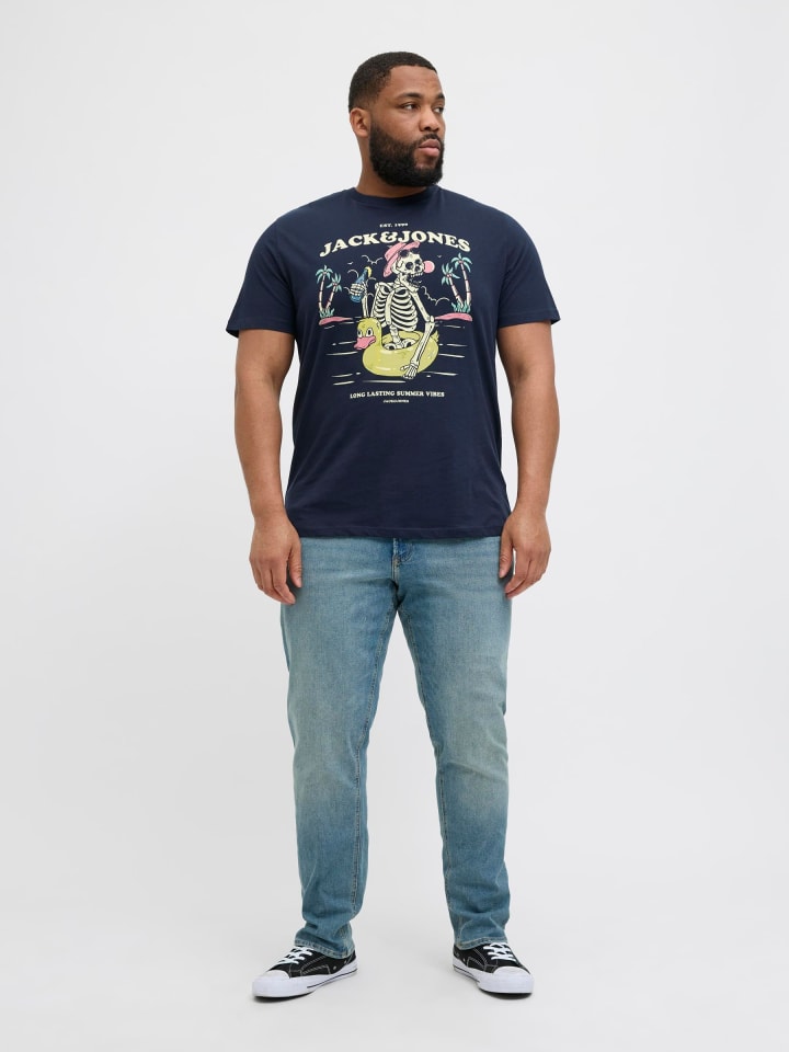 JACK & JONES PLUS T-shirt in Sky Captain günstig kaufen 4XL