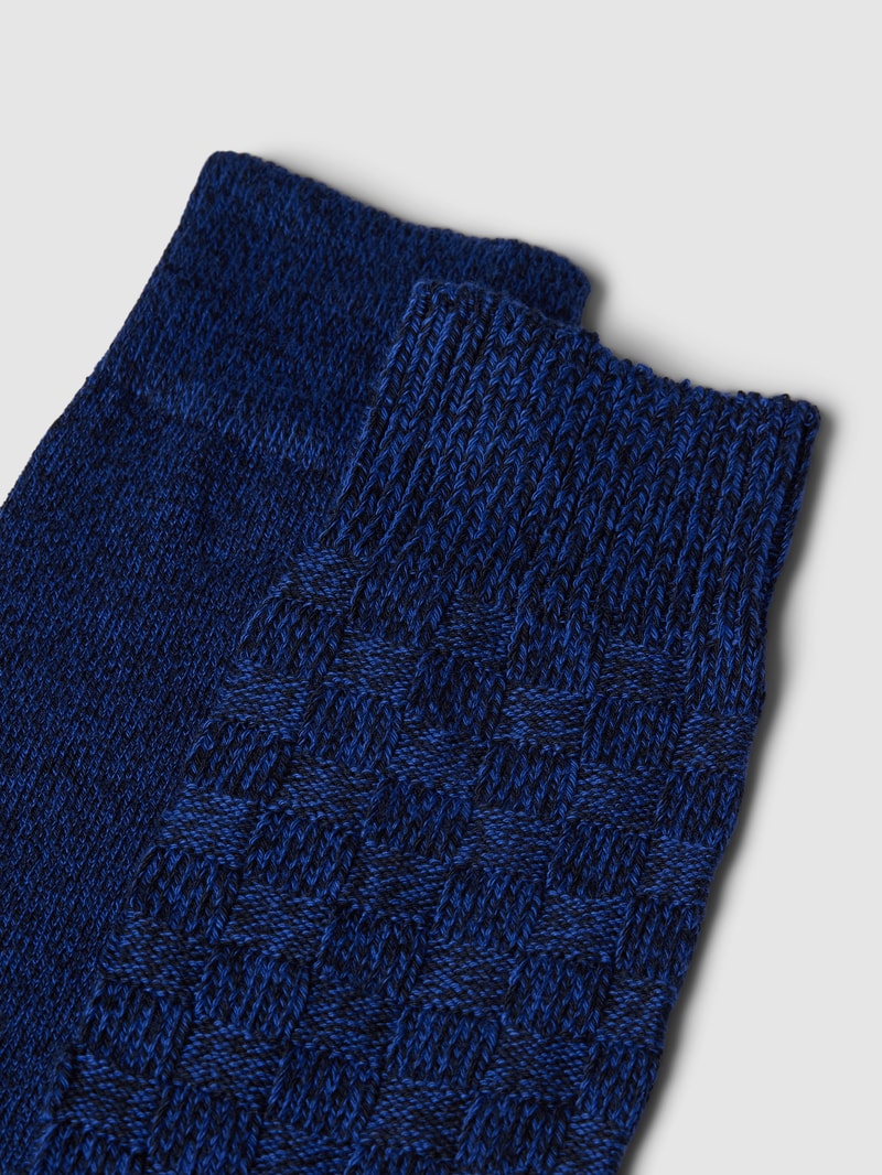 Socken mit Label-Details im 2er-Pack Modell 'BASKET' in marineblau