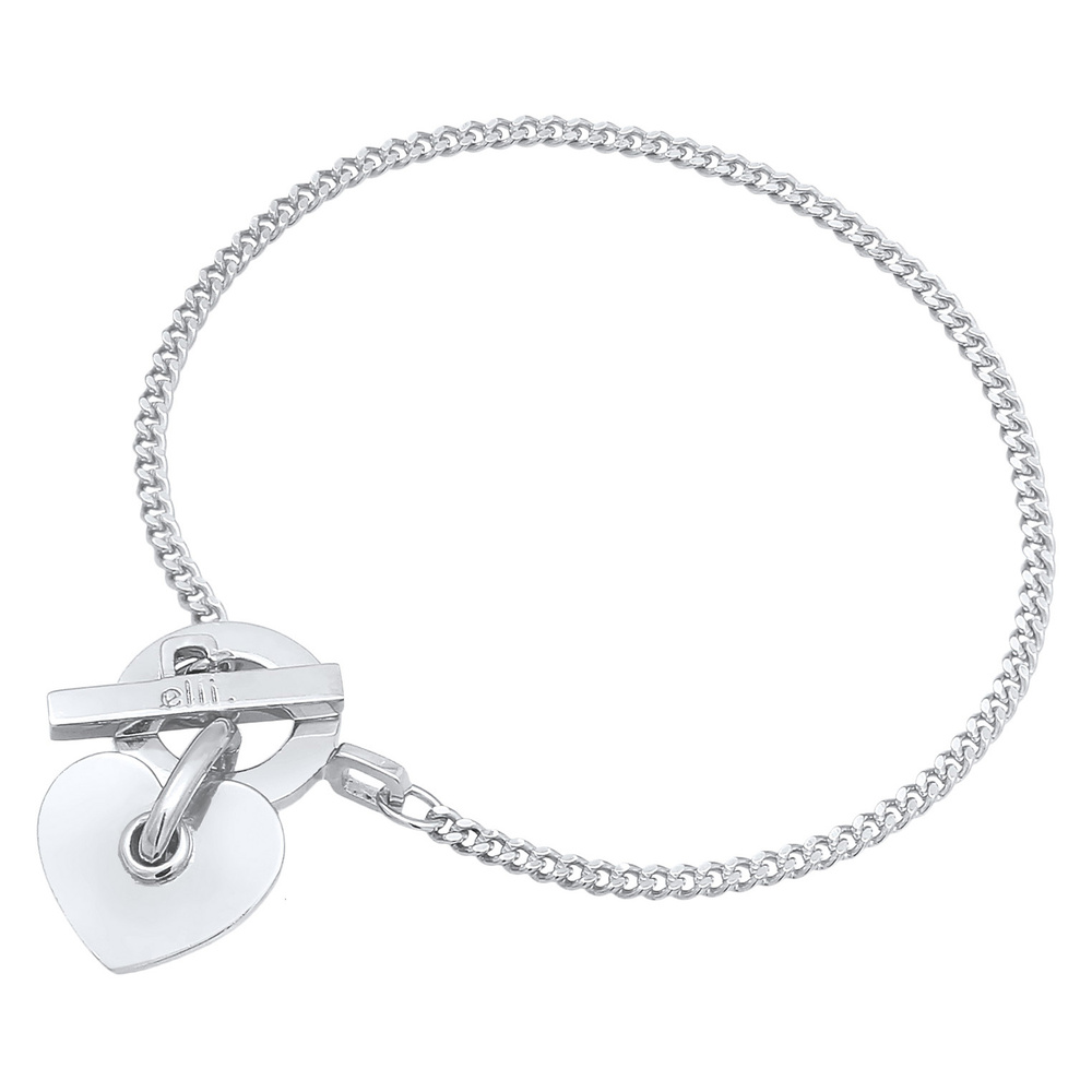 Elli PREMIUM Elli PREMIUM Bracelet Femmes Pendentif coeur moderne T-Bone en argent sterling 92 Bracelet
