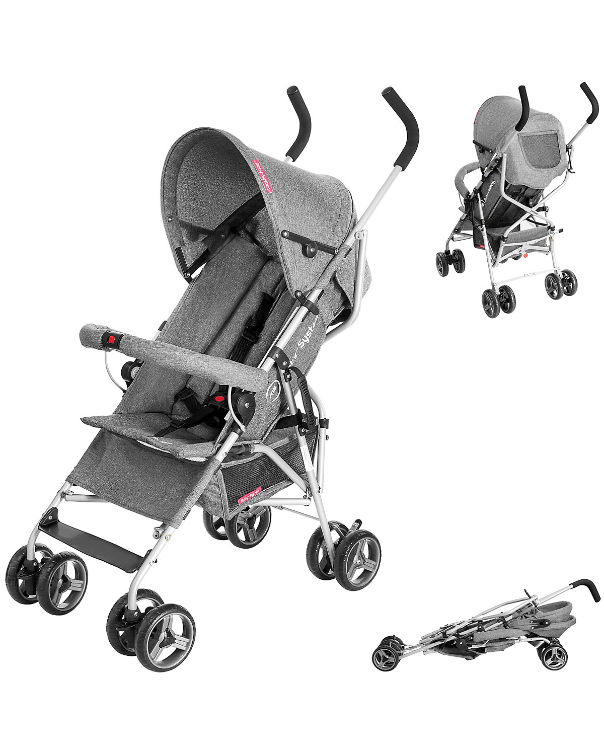 Kinderwagen Schwenkbare Schaumstoffräder mit Sonnenverdeck