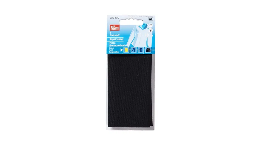 Prym Flickstoff Köper 12 x 45 cm schwarz 0.04 m²