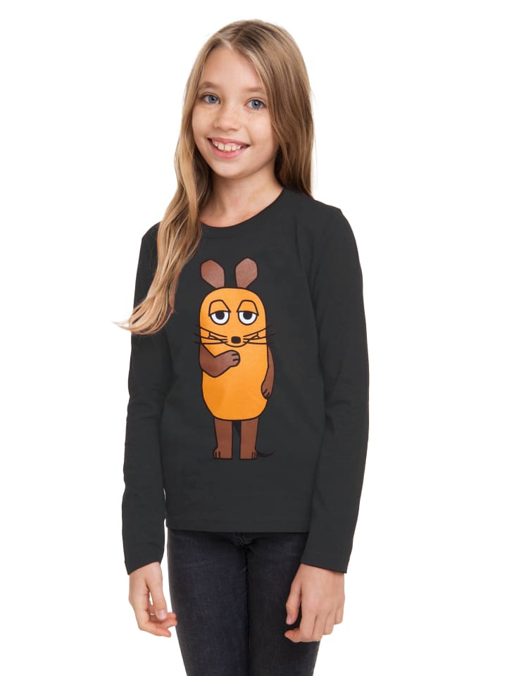 Logoshirt Langarmshirt Die Sendung mit der Maus - Die Maus in grau-blau günstig kaufen