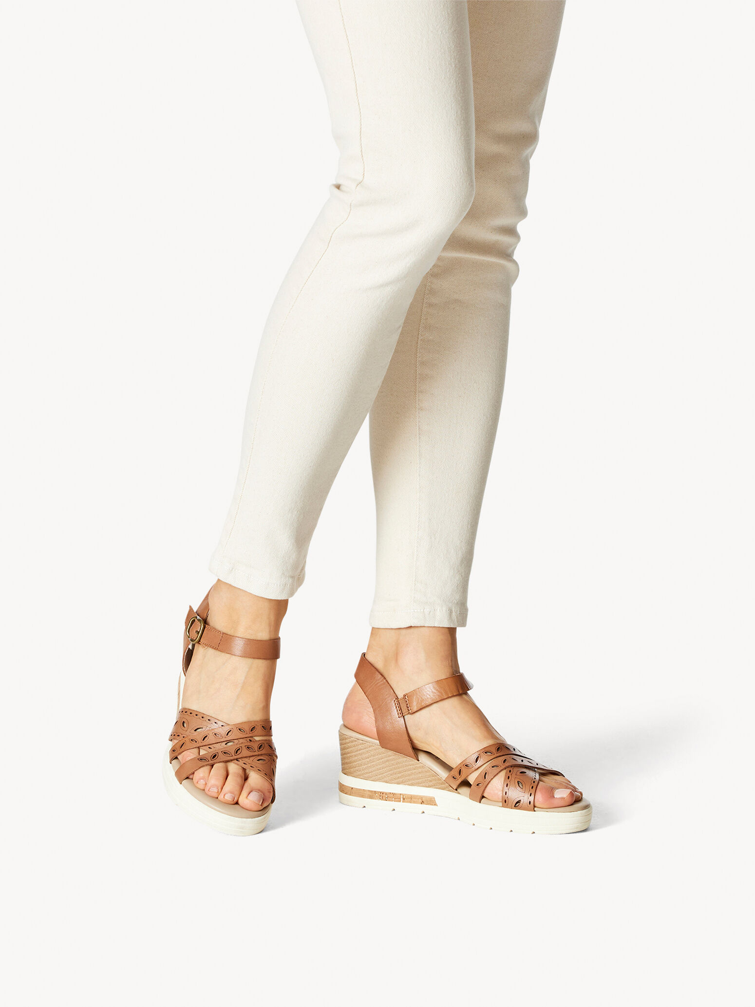 Sandale en cuir - marron