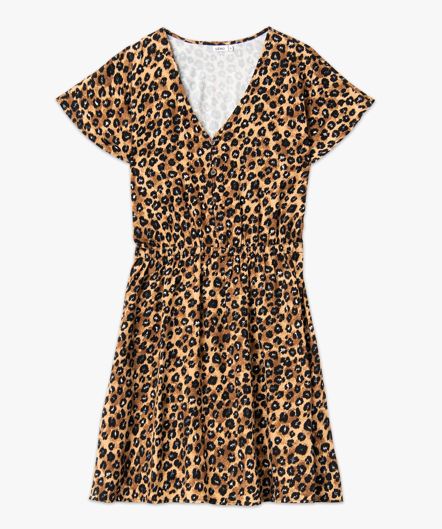 Robe cintrée courtes à imprimé léopard femme imprime | GEMO