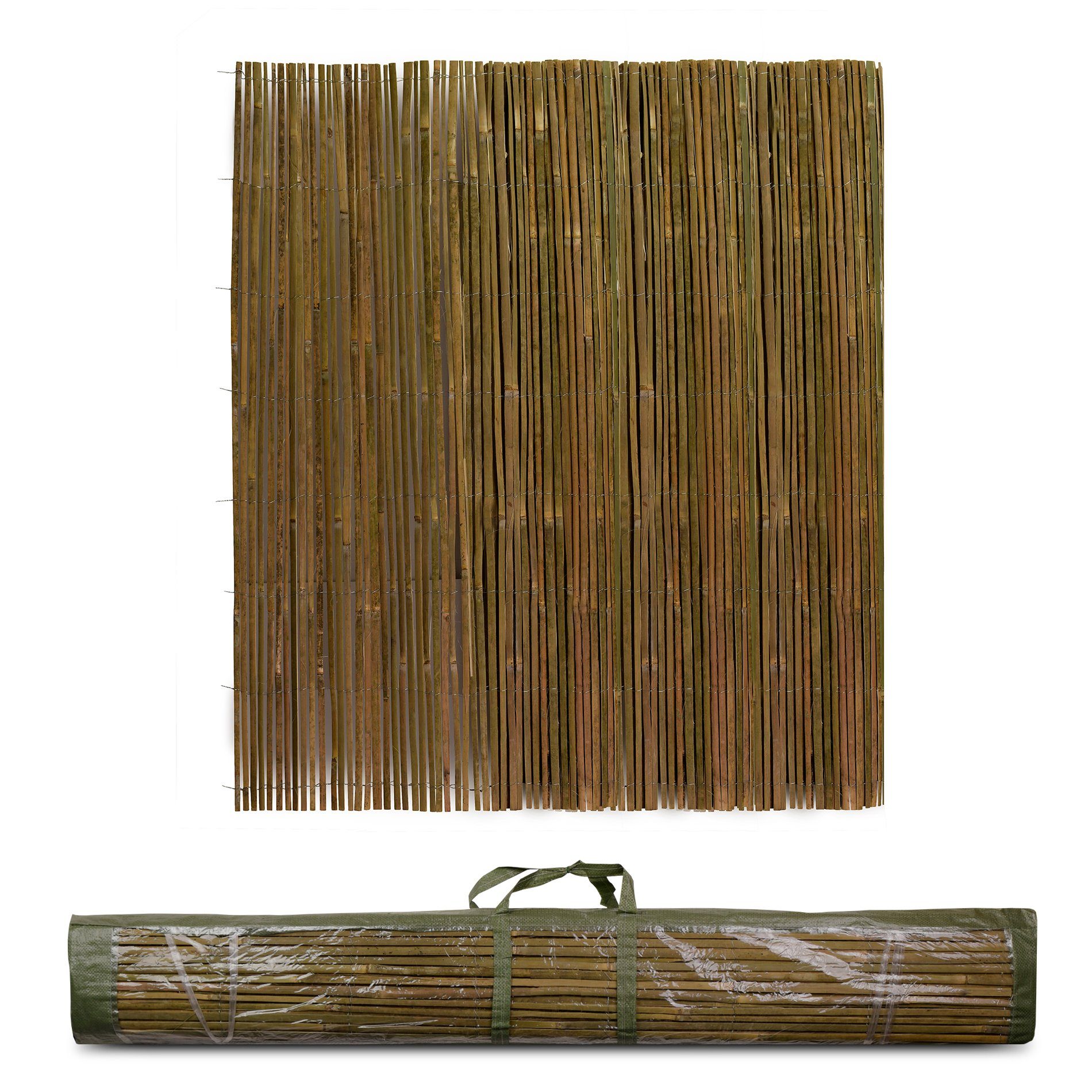 Roysson Garden Sichtschutzzaunmatten Bambusmatte 120x300cm Bambus Windschutz Sichtschutzzaun