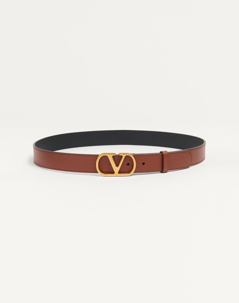 VLogo Signature Bælte i skinnende kalveskind 30 mm