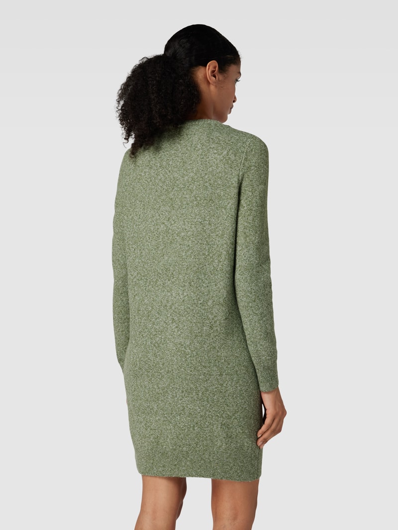 Strickkleid mit Rundhalsausschnitt Modell 'DOFFY' in khaki