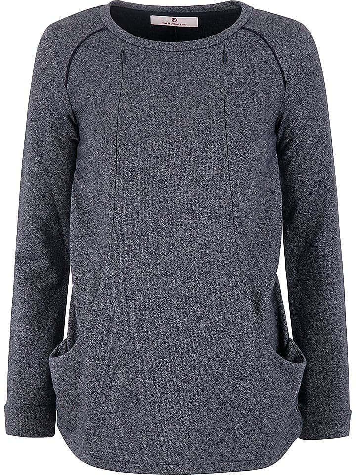 bellybutton Umstandslongsleeve mit Stillfunktion in Dunkelgrau günstig kaufen XL