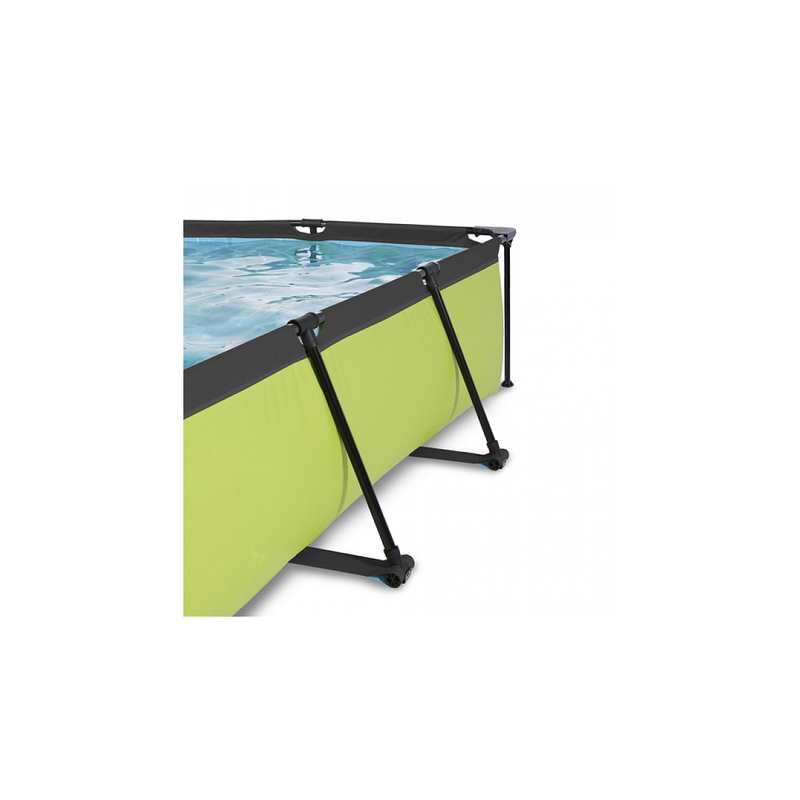 Piscine 220x150x65cm avec pompe filtrante Lime vert
