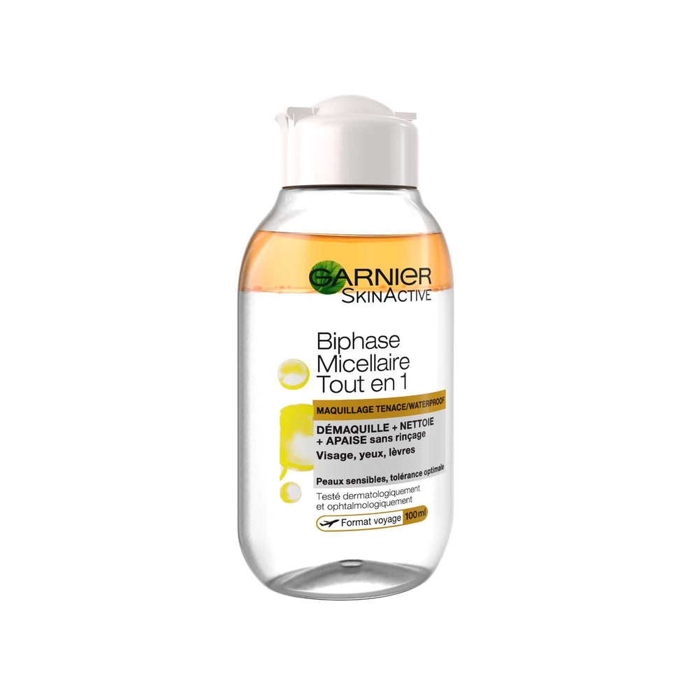 garnier SkinActive Biphase Micellaire Tout en 1 Format Voyage