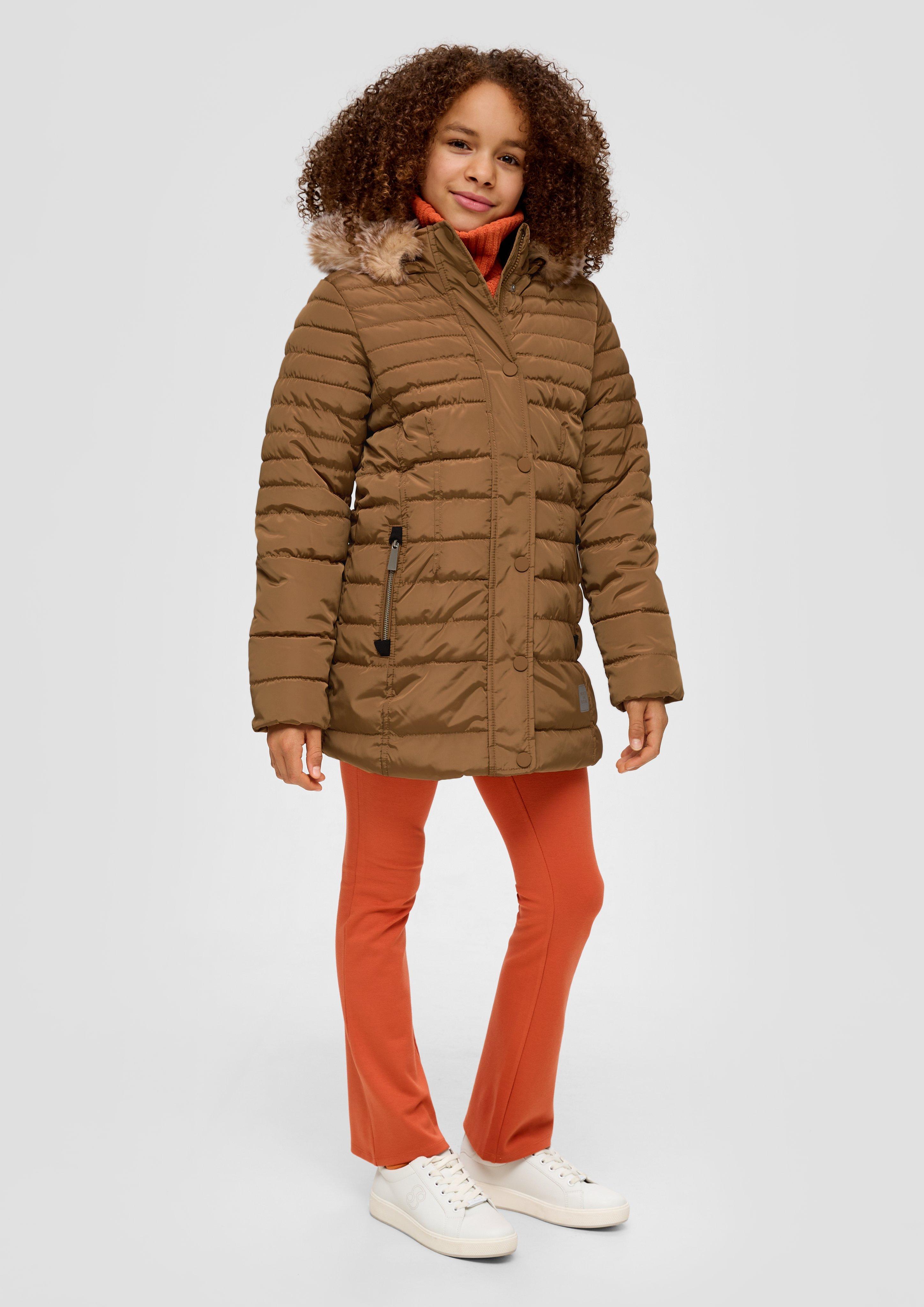 Steppjacke mit Kunstfellblende  2131681-8469