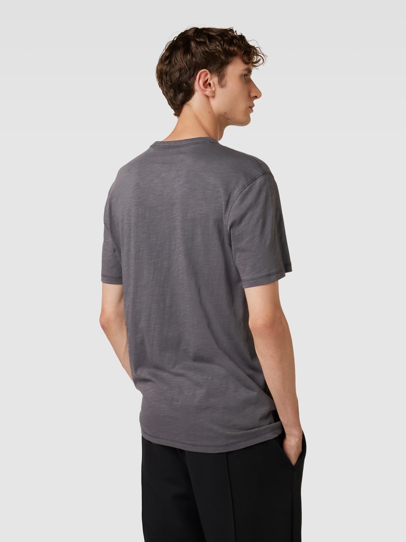 T-Shirt in melierter Optik Modell 'TEGOOD' in dunkelgrau