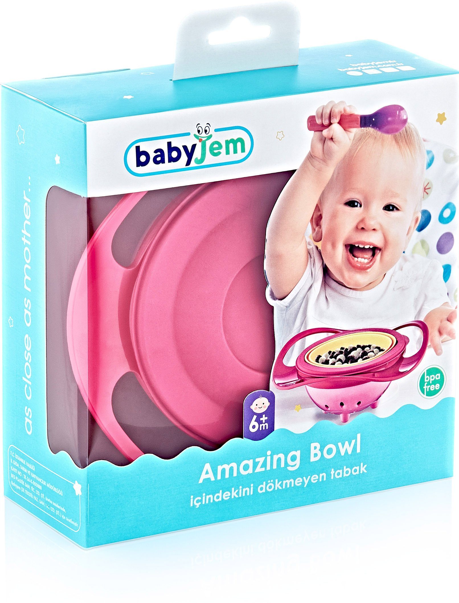 Babyjem Teller Amazing Bowl, pink, Made in Europe