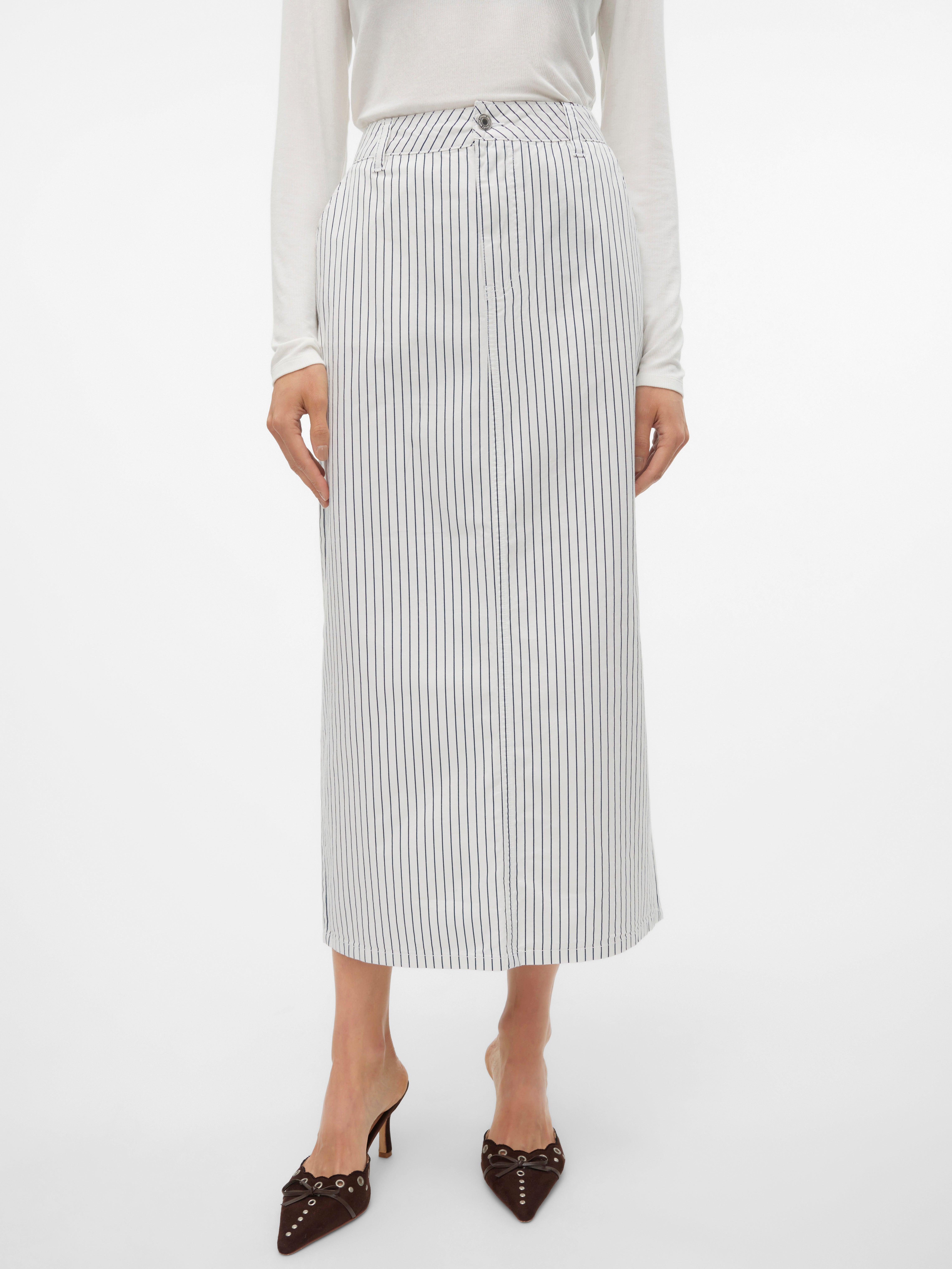 VMCARLY Mittlere Taille Langer Rock