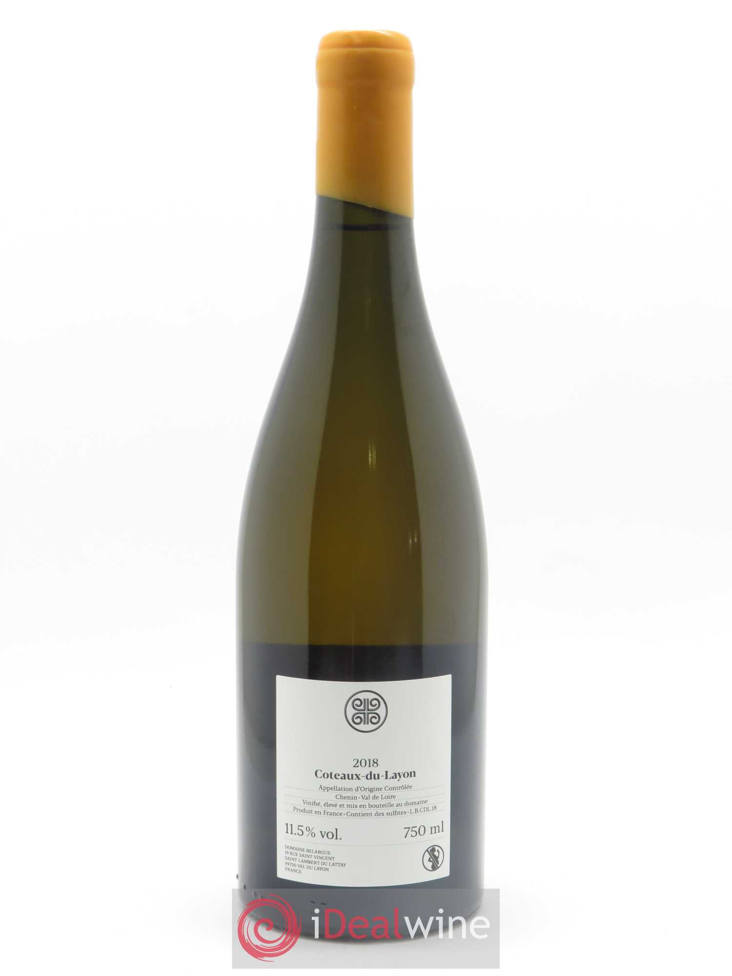 Coteaux du Layon Layon Belargus  2018 - Lot de 1 Bouteille