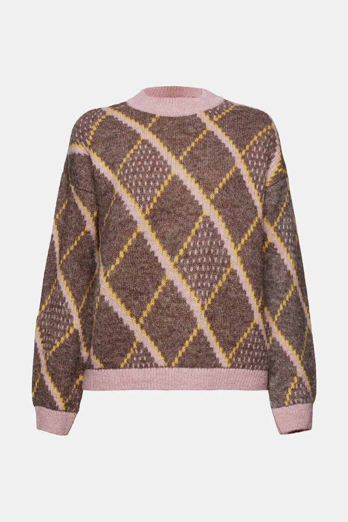 Karierter Pullover aus Wollmix