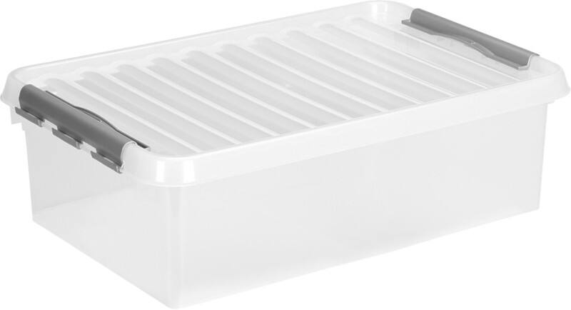 Helit Aufbewahrungsbox Kunststoff Q Line Transparent 32 Liter 180 (H) x 600 (B) x 400 (T) mm 6 Stück