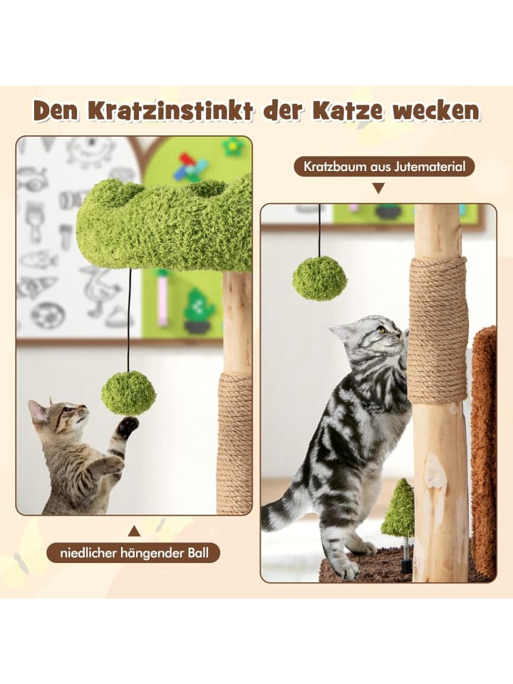 COSTWAY Kratzbaum Katzen pflanzenförmig in Braun günstig kaufen onesize
