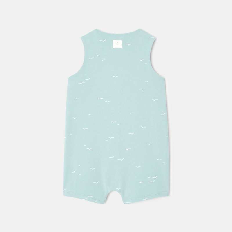 Combinaison courte en coton turquoise mixte Absorba