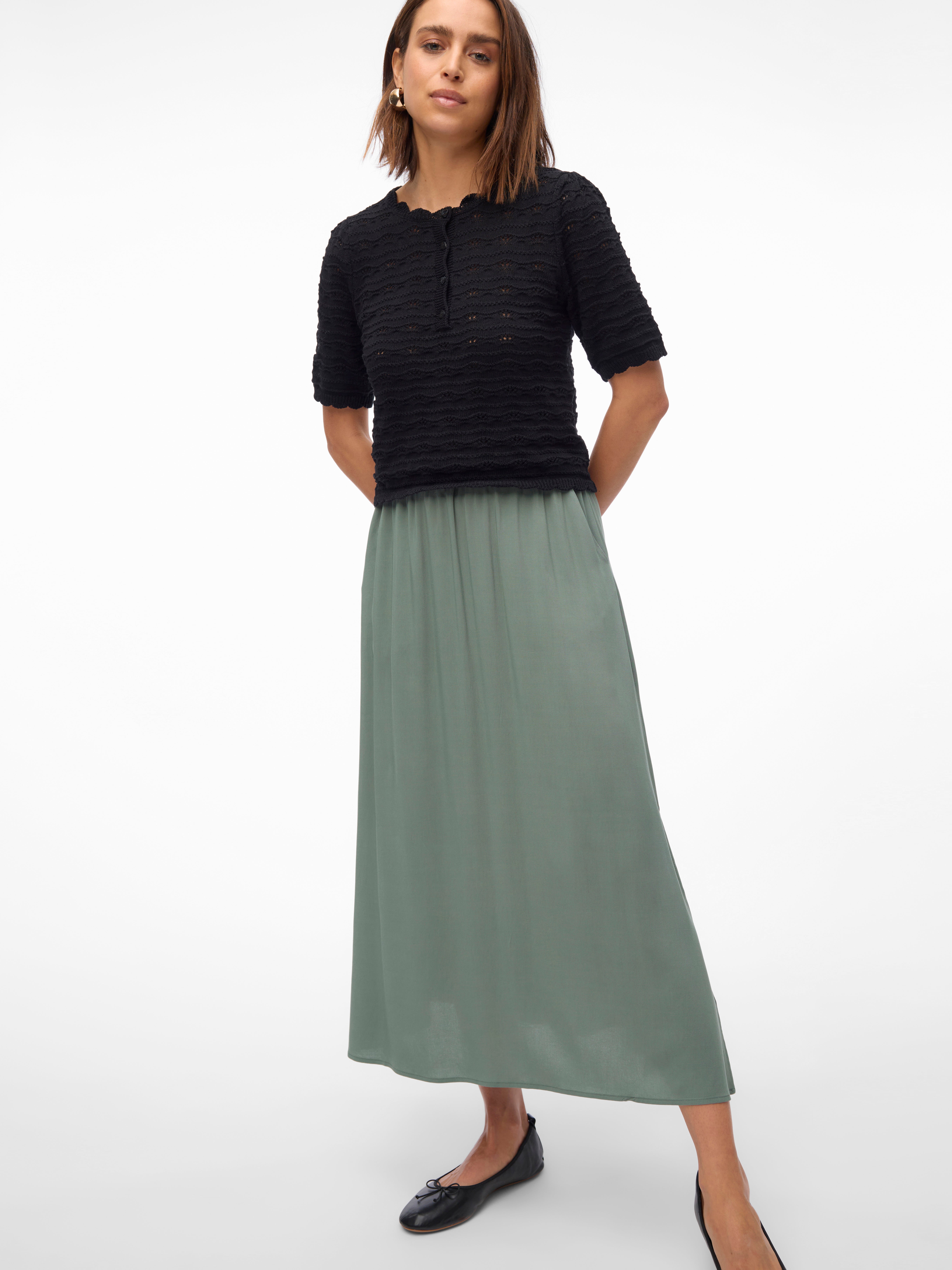 VMEASY Hohe Taille Langer Rock