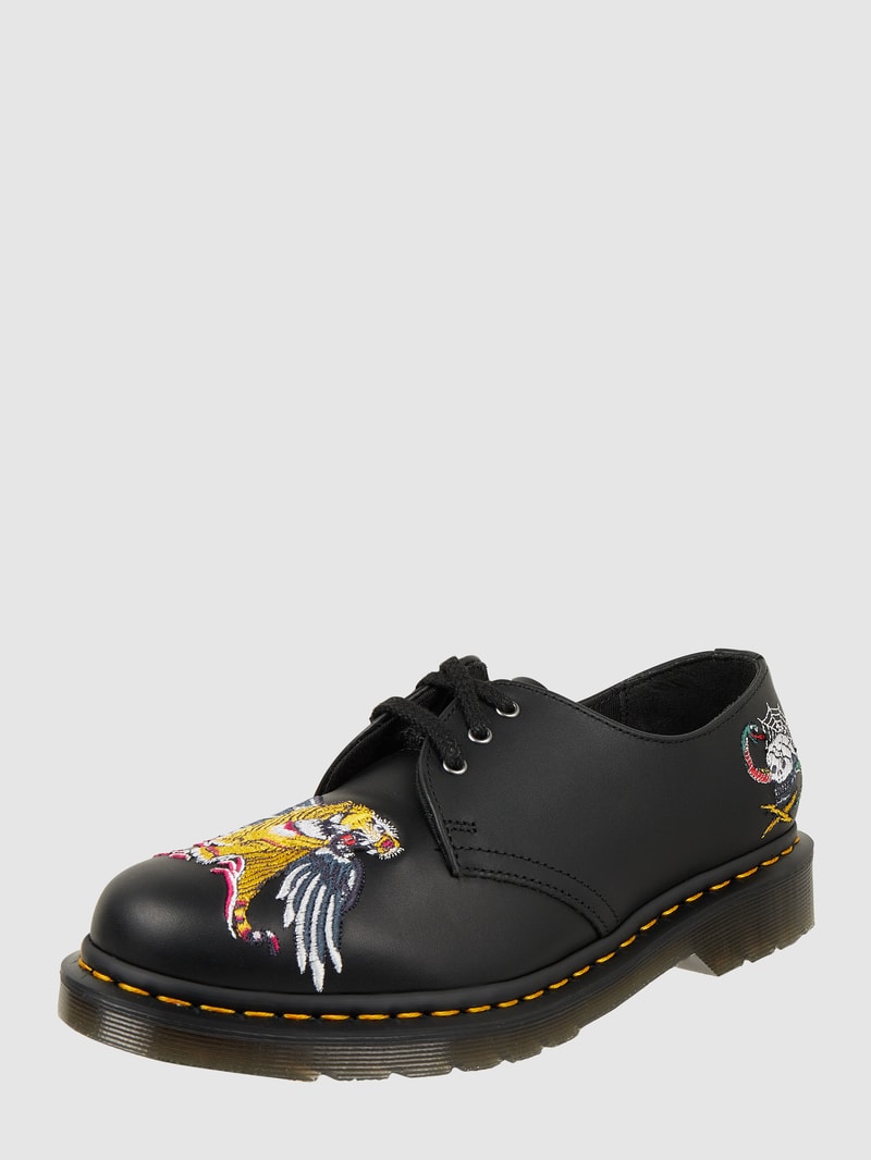 Schnürschuhe aus Leder Modell '1461 Souvenir' in schwarz