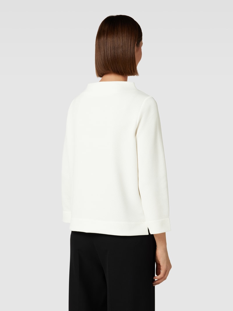 Pullover mit seitlicher Raffung Modell 'Goldiny' in offwhite