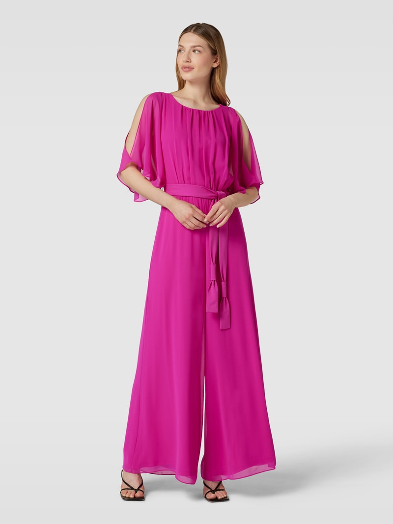 Jumpsuit mit Taillengürtel in pink