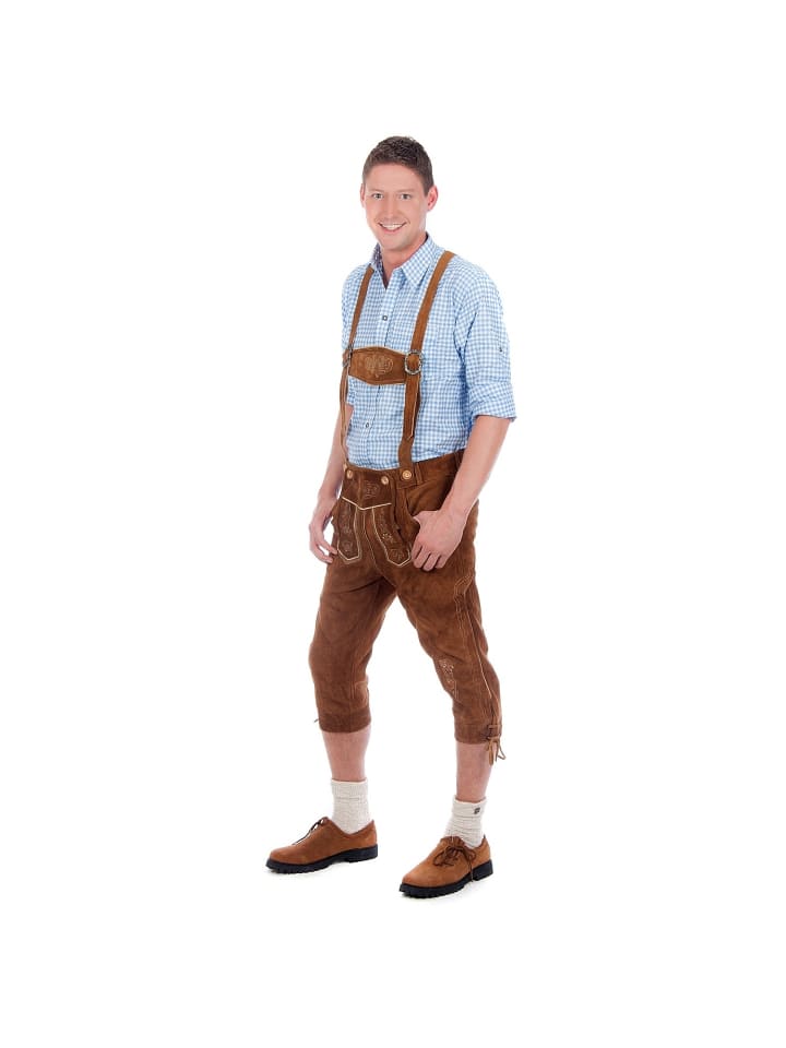 Edelnice Lederhose in mittelbraun günstig kaufen