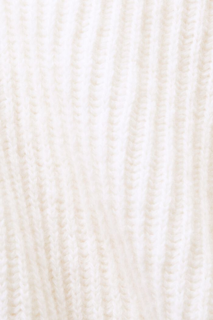 Rippstrickpullover mit Rollkragen