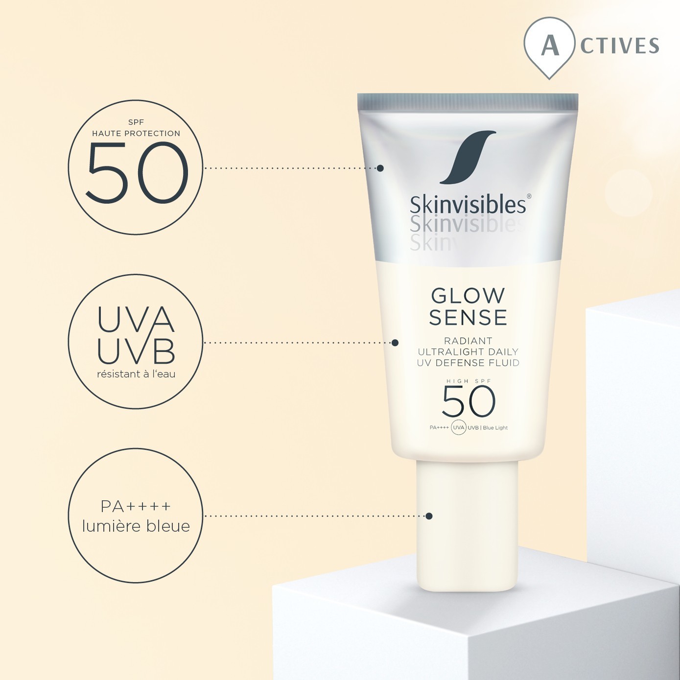 Skinvisibles Skinvisibles Glow Sense krema za obraz SPF50 50 ml