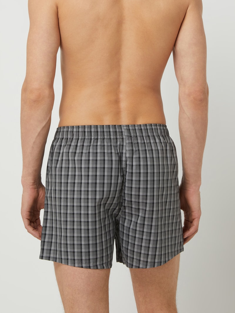 Boxershorts aus Baumwolle im 2er-Pack in schwarz