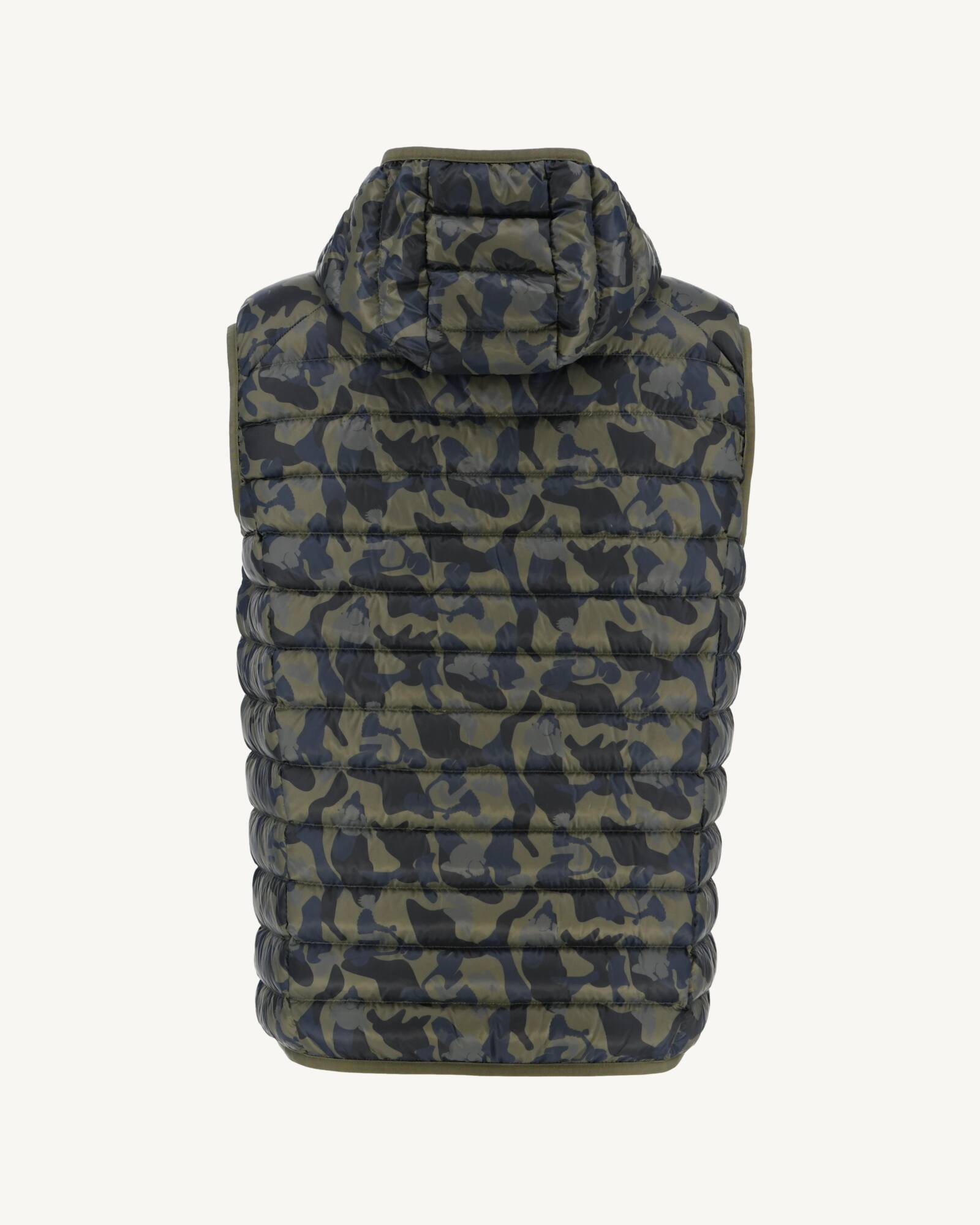 Doudoune sans manches à capuche Print militaire Pat